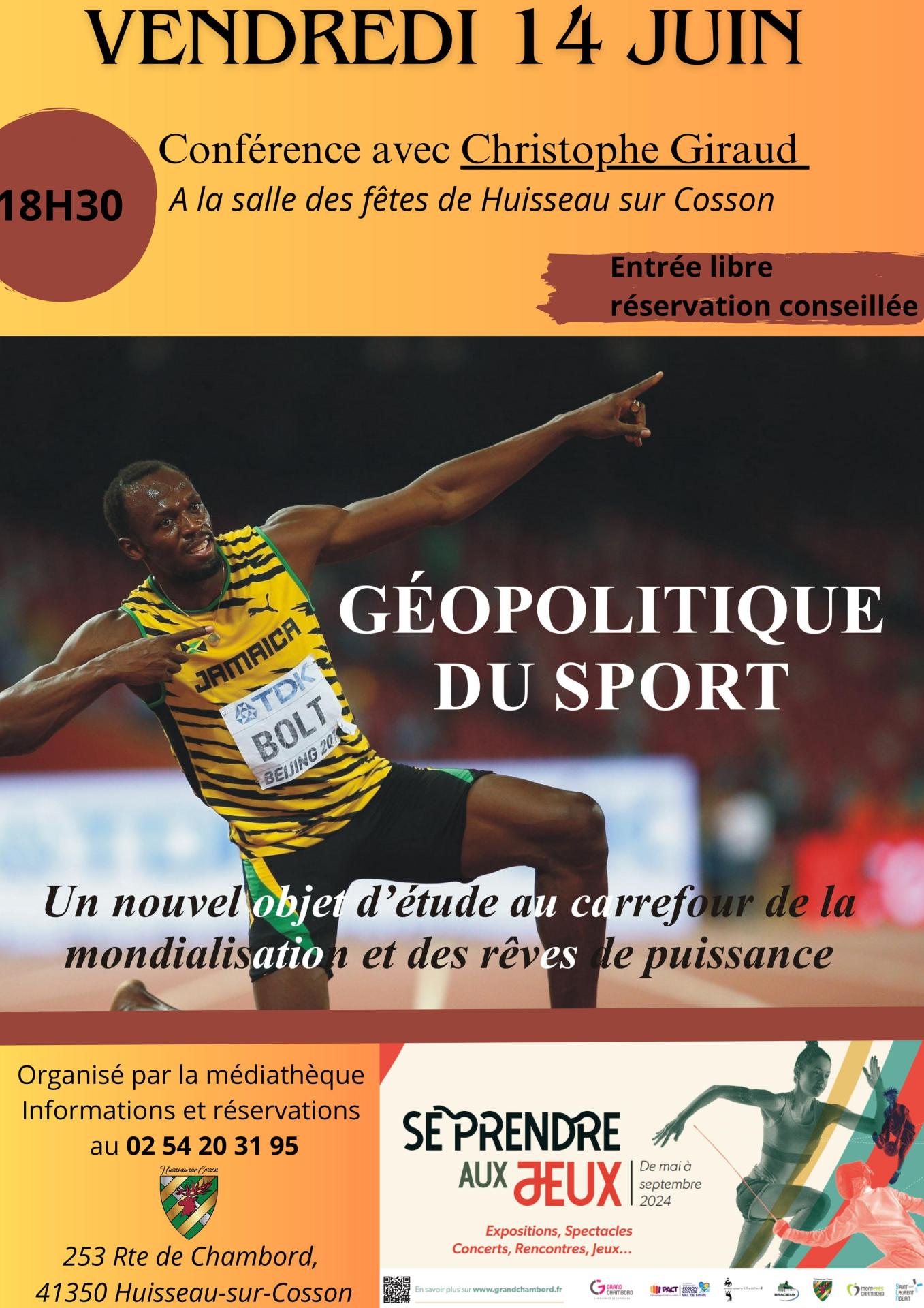 Affiche geopolitique du sport huisseau sur cosson